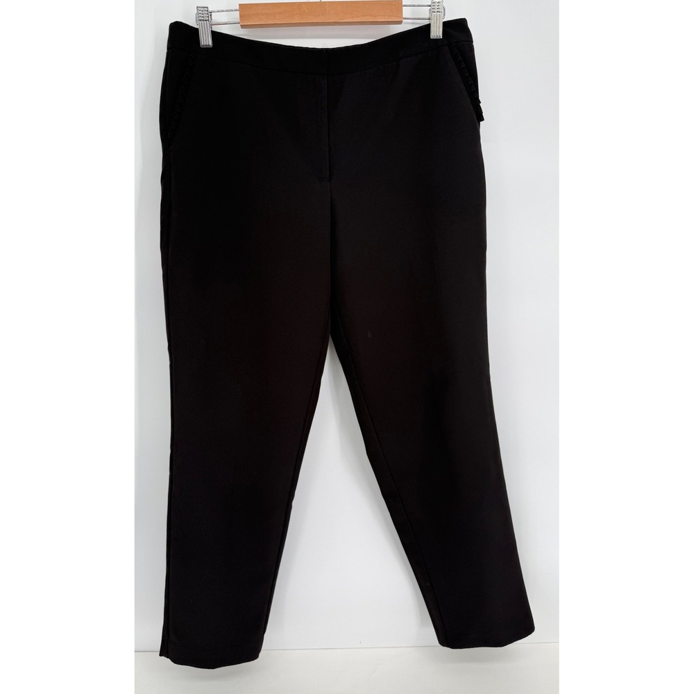 Zac & Rachel Black Tapered Ankle Dress Pants Womens Sz 12 Stretch Workwear